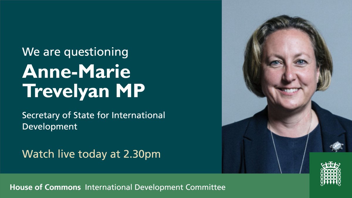  Tune in TODAY at 2:30 pm for our session on the DFID-FCO merger and on the UK’s global response to  #COVID19.We’ll be questioning DFID’s SoS  @annietrev and senior officials.Watch here:  https://parliamentlive.tv/Committees  Read more about the session here:  https://committees.parliament.uk/committee/98/international-development-committee/news/147174/secretary-of-state-examined-on-response-to-coronavirus-and-the-merger-of-the-fco-and-dfid/