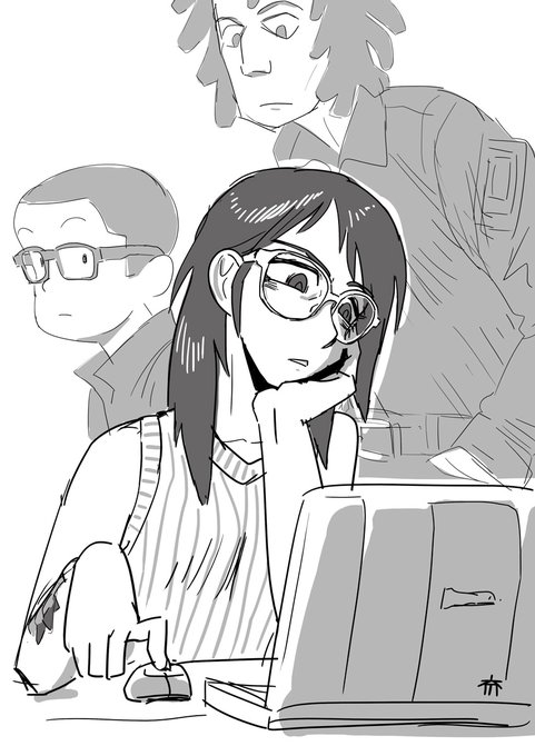 休みだけど書類片付けに来たパイセン #ハマポリ 