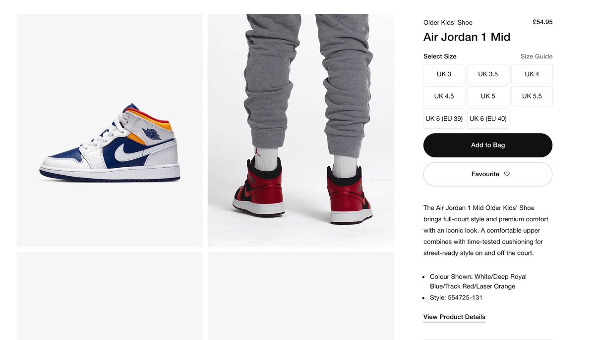 jordan 1 mid white laser orange deep royal blue