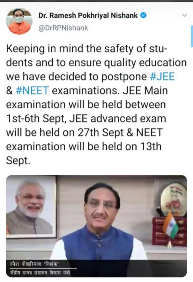 aadi4682's tweet photo. If national level competitive exams like NEET and JEE are being postponed then why on earth are medical colleges being opened??What is going through UP gov mind?Why are they so willing to risk lives of students who are currently safest at their homes   when cases are at its peak? https://t.co/bwTkQRRFpn