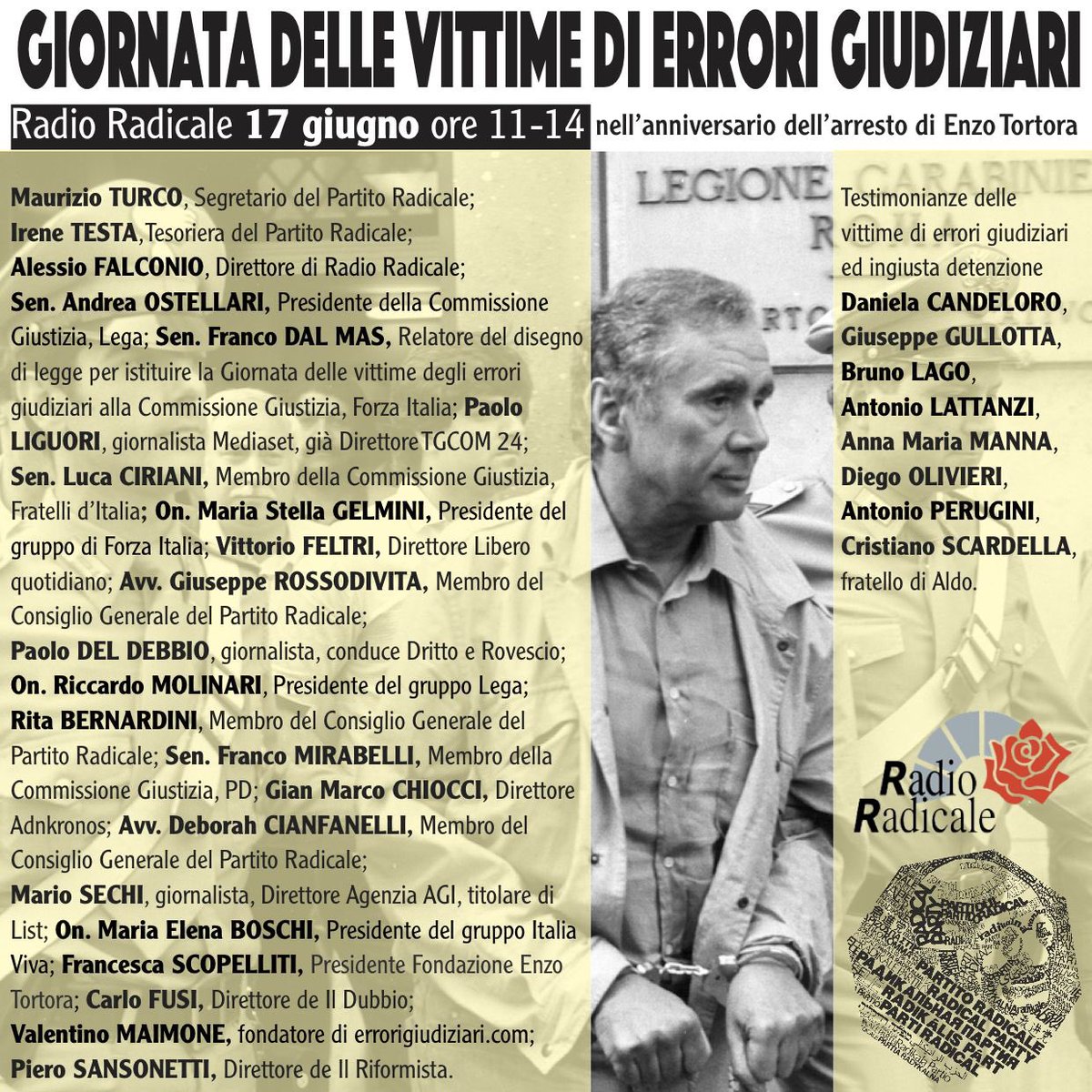 Errorigiudiziar's tweet photo. il @SenatoStampa deve al più presto votare e approvare la proposta di legge per istituire una giornata dedicata alle vittime di #errorigiudiziari nel nome di #EnzoTortora. Già l’#8luglio. Senza più ritardi o manovre dilatorie. #fatepresto #noncisonoscuse https://t.co/21N0Q0O0Ko