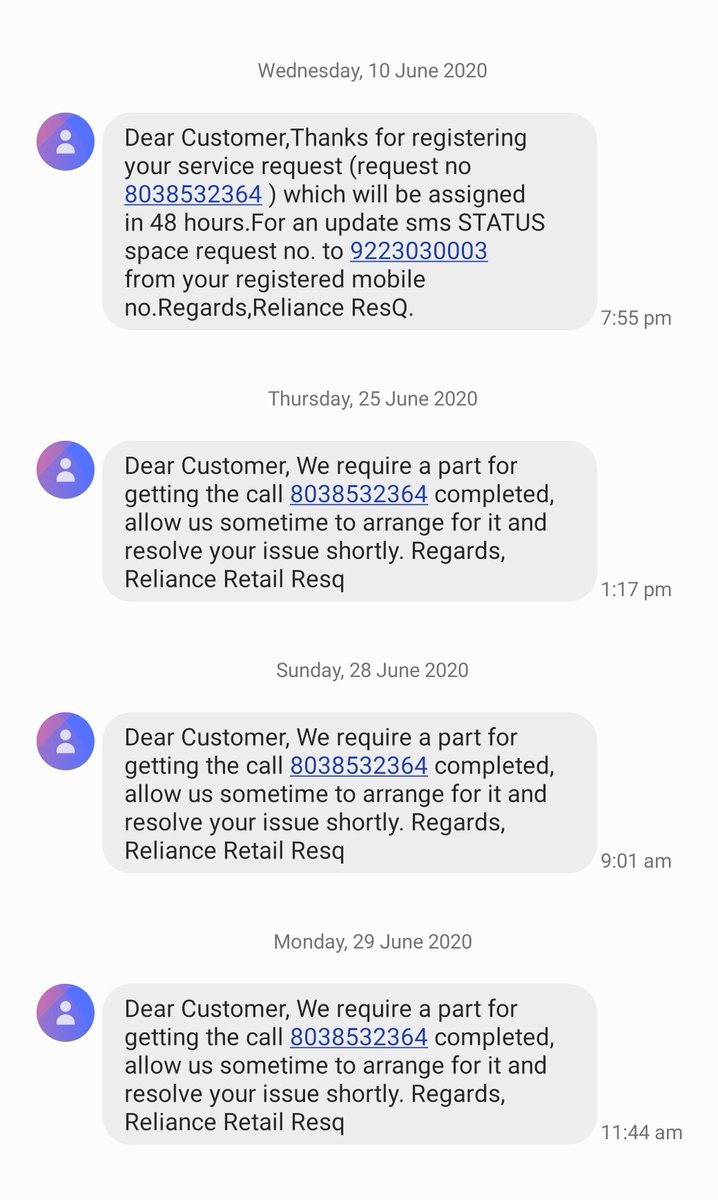 Soheb45234402's tweet photo. @Ms_Asra_Khan @RelianceDigital @RelianceGenIn Hello sir madam 
Contact no 7021706361
Complaint no 8038532364
My reconnect split ac not working  model no is xs-183B80 Sir 5 din hogaya part pune se abhi tak nahi aaya pune to mumbai 5 ghante ka safar hai par abi tak mera part nahi aaya mujhe 2mahine se pareshan kar rahe hai https://t.co/yheIcQ50wT