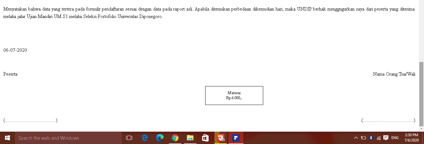 On Sbmptnfess On Twitter Ptn Buat Yang Ikut Um Undip Guys Ini Perlu Di Ttd Ga Atau Langsung Di Upload Aja Di Surat Pernyataan Makasih Yg Udh Jawab Https T Co Oxyokyqfpp