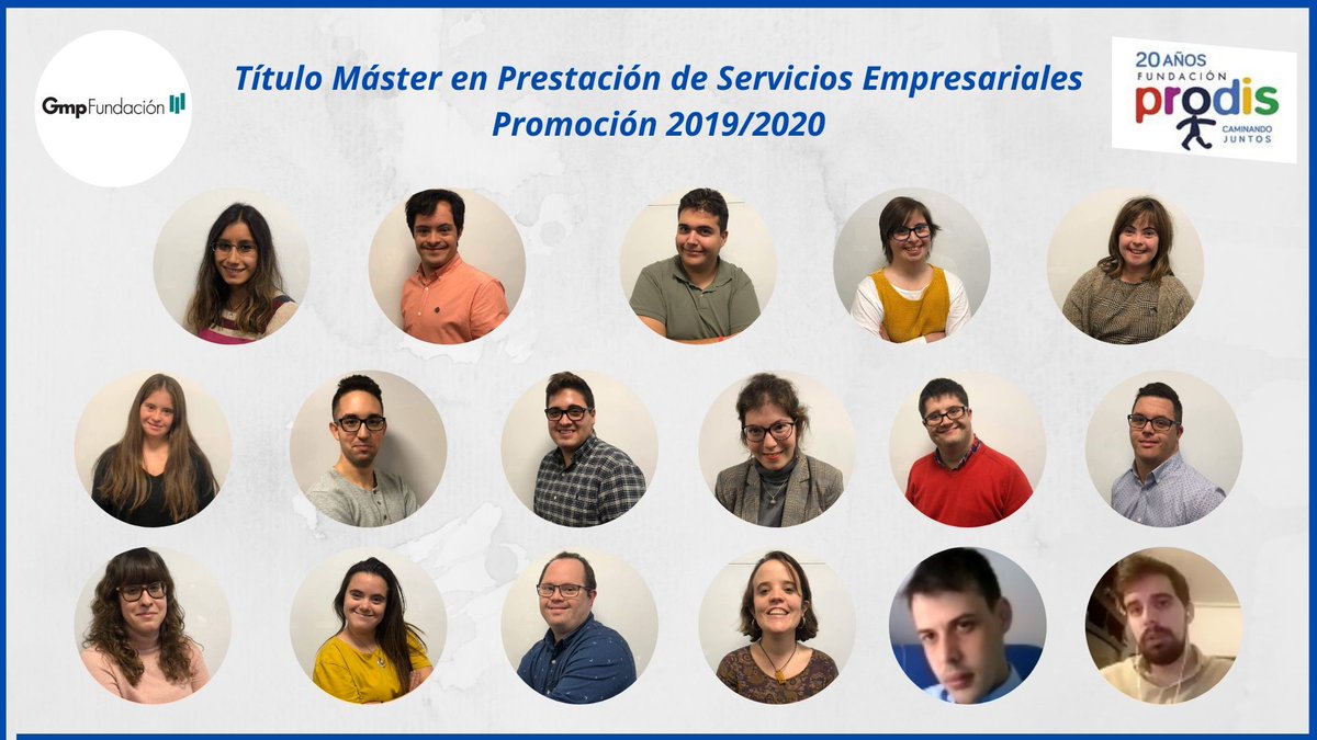 fundacionprodis's tweet photo. ¡Enhorabuena a los alumnos y alumnas de la VI Promoción del Máster en Prestación de Servicios Empresariales de la Fundación Prodis! Habéis hecho un gran trabajo en este curso. Muchas gracias a @FundacionGmp.
En reconocimiento a vuestro esfuerzo hemos creado esta #OrlaVirtual https://t.co/9skhTDiYte