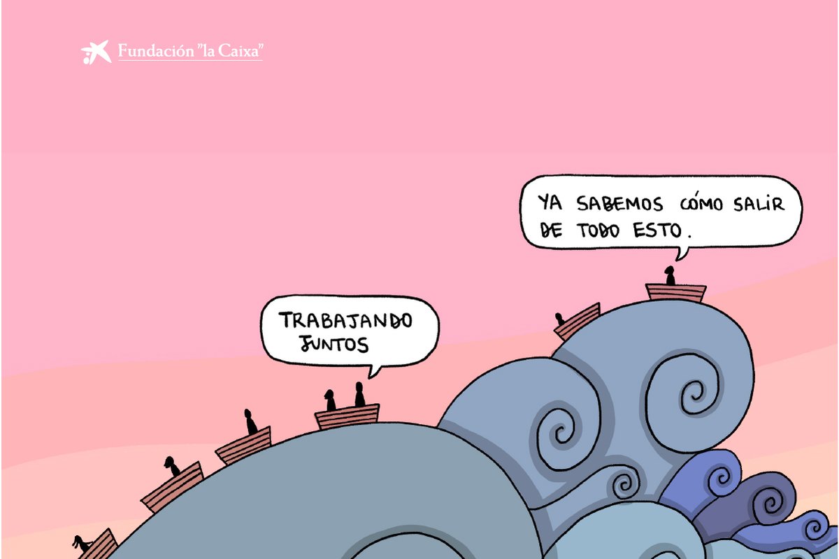 FundlaCaixa's tweet photo. Comparte esta ilustración de @72kilos si también crees que trabajando unidos es más fácil salir adelante. 

Porque todos tenemos algo que aportar y todos somos imprescindibles en momentos de dificultad. #IncorporalaCaixa https://t.co/2KhWnEfjHp