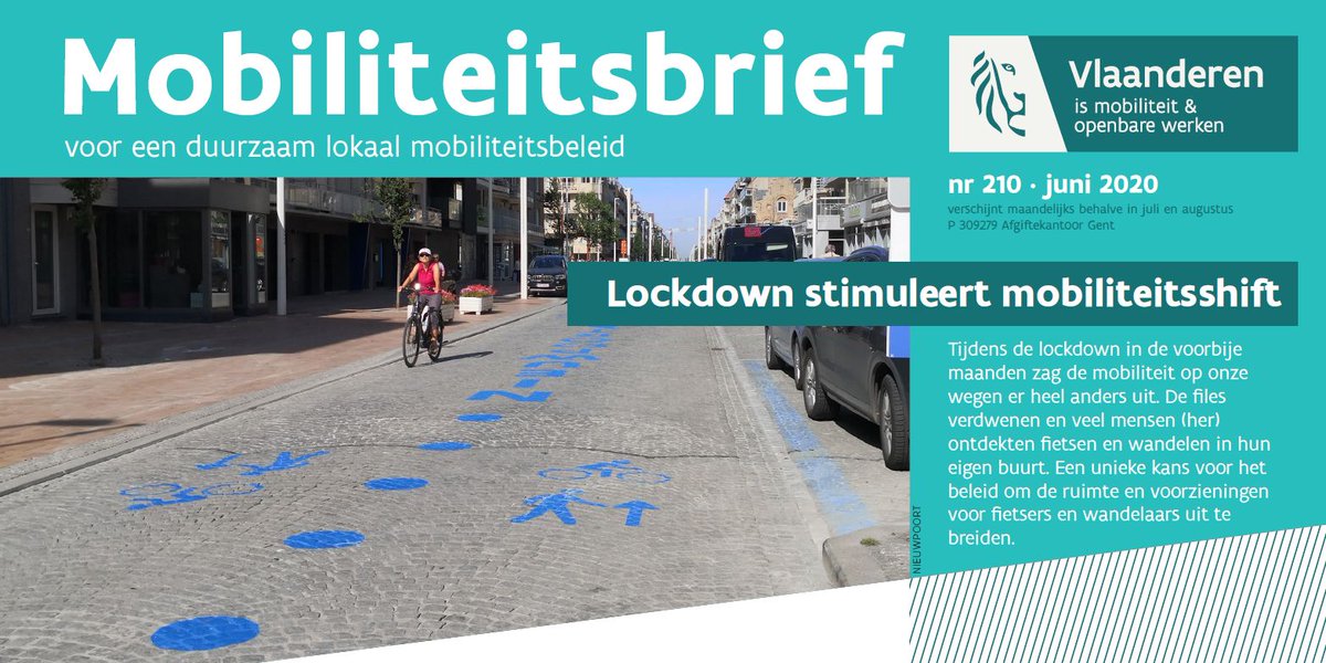 DepartementMOW's tweet photo. De #lockdown wijzigde de #mobiliteit op onze wegen: minder files 🚗🚕🚌 meer fietsers 🚴‍♂️ en wandelaars 🚶‍♂️. Wat zijn de opportuniteiten voor een duurzame mobiliteitsshift? Je leest het in de #Mobiliteitsbrief nr 210 (06/20) ➡️  https://t.co/IHmUoN3enN  #expertiseinbeweging https://t.co/qGnX111xWh
