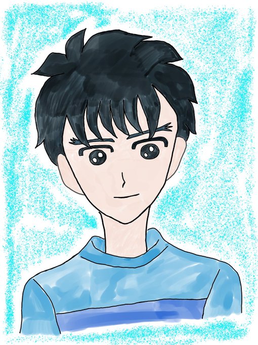 人物設定資料用イラスト 大まる Age9 まるちゃんの前髪が変だったので修正し 尊敬するのはボッティチェッリのイラスト