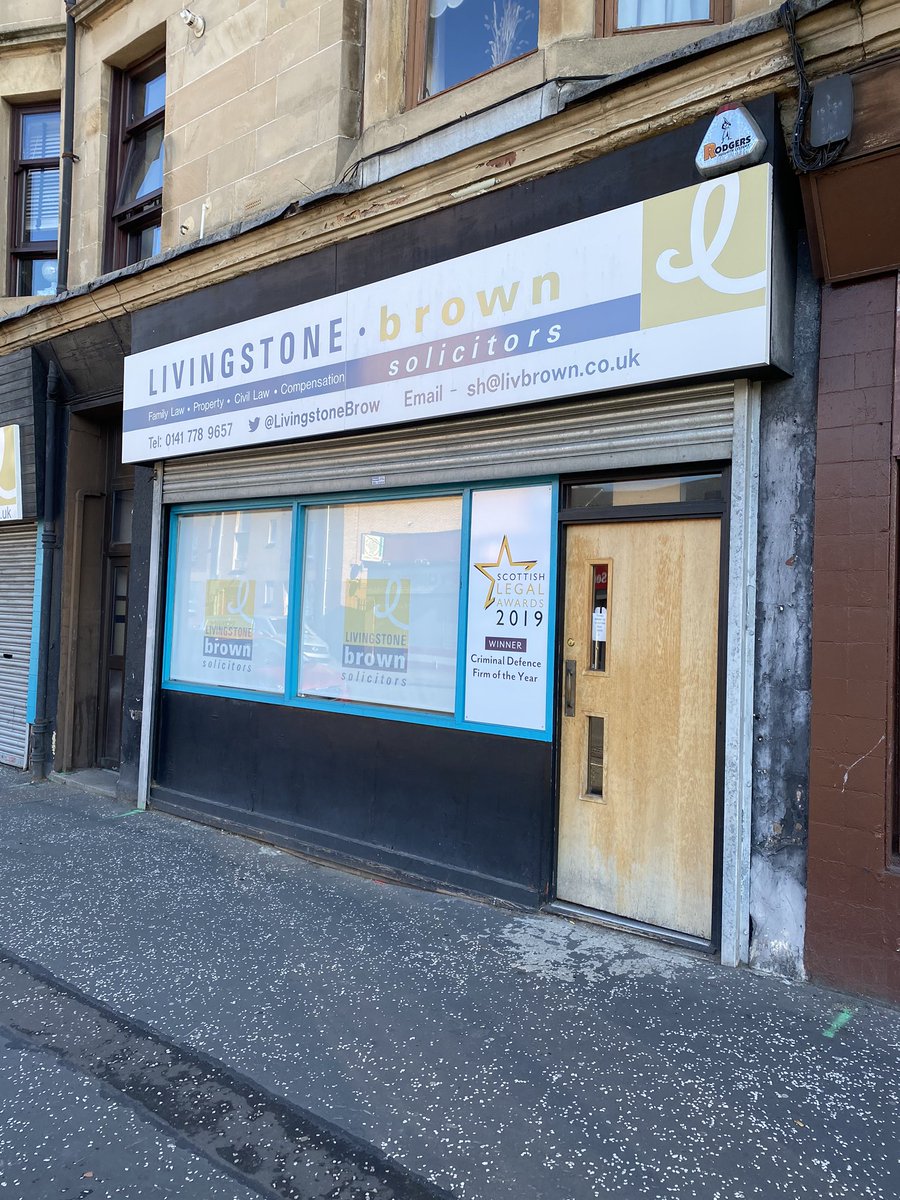 And we’re back! Our Shettleston office is back open to the public today with social distancing of paramount importance. #StaySafeStayHealthy #bestformofdefence