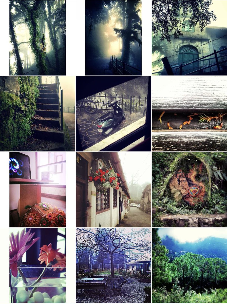 I publish pictures on Instagram AT mayavie. My feed keeps changing with my mood and location. I’ll share some “moods” in this thread. Here’s my Landour feed in 2013.