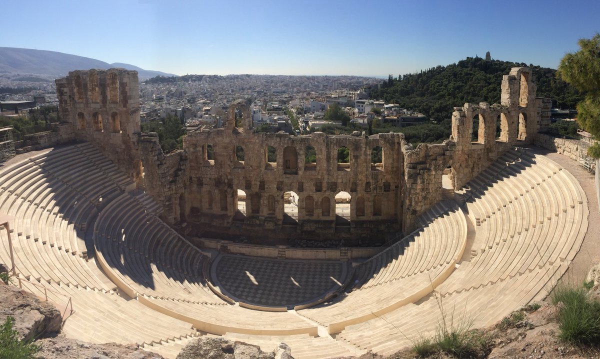 The Odeon of Herodes Atticus is a Roman amphitheater built in 161 AD on the southern slope of the Athenian Acropolis. It is still used as a venue for concerts, theatre and the Athens Art Festival during the summer months  #MuseumsUnlocked