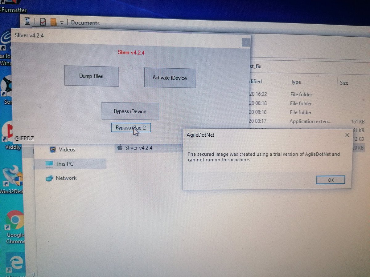 rickyjamster's tweet photo. @appletech752 @RDKLInc Trying your tool and I get this message ? Any help please https://t.co/PdlxFAhy2e
