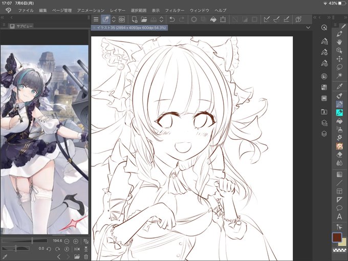 チェシャーちゃん描くの楽しい 