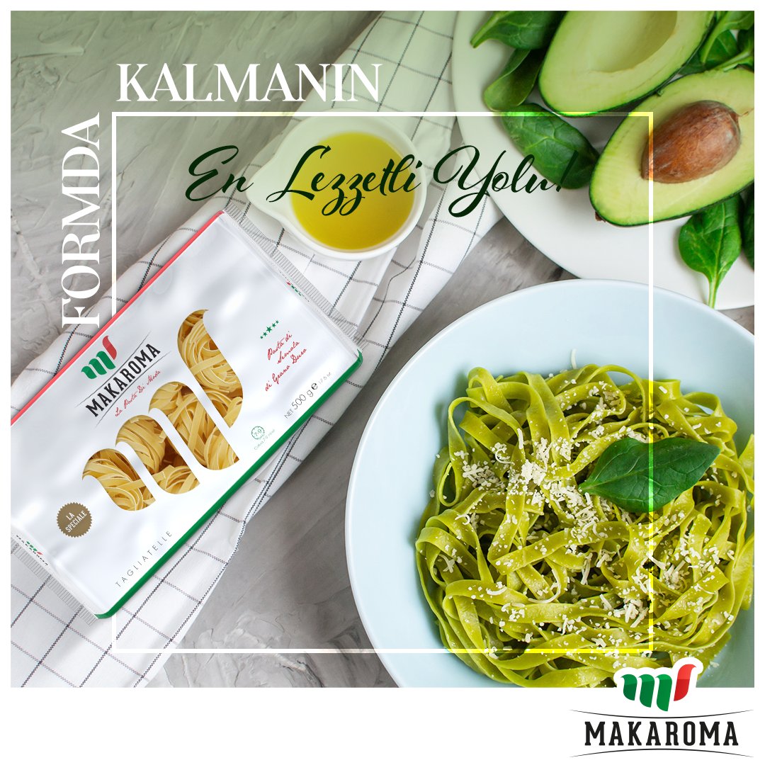 Hem sağlıklı hem lezzetli bir öğün ile yaz aylarında formunu koruyarak beslenmeye ne dersin? İhtiyacın olanlar; Makaroma Tagliatelle, biraz avokado ve sevdiğin yeşillikler. 😍 #Makaroma #YeniModaMakarna #Makarna #Tagliatelle #Avokado #Avocado #Yemek #Lezzet #Tarif #YemekTarifi