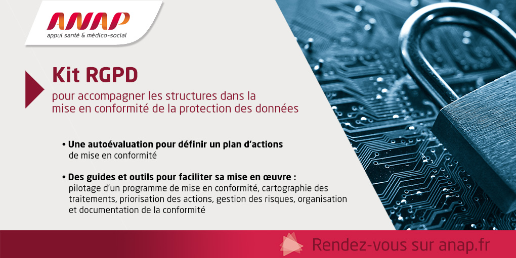 [#numerique] L’ANAP enrichit son kit #rgpd avec 1 outil d’autoévaluation en ligne qui vous permettra de mettre en place un plan d’actions pour vous accompagner dans la mise en conformité de vos données. A destination de tous les #DPO d'établissements :  anap.fr/actualites/tou…