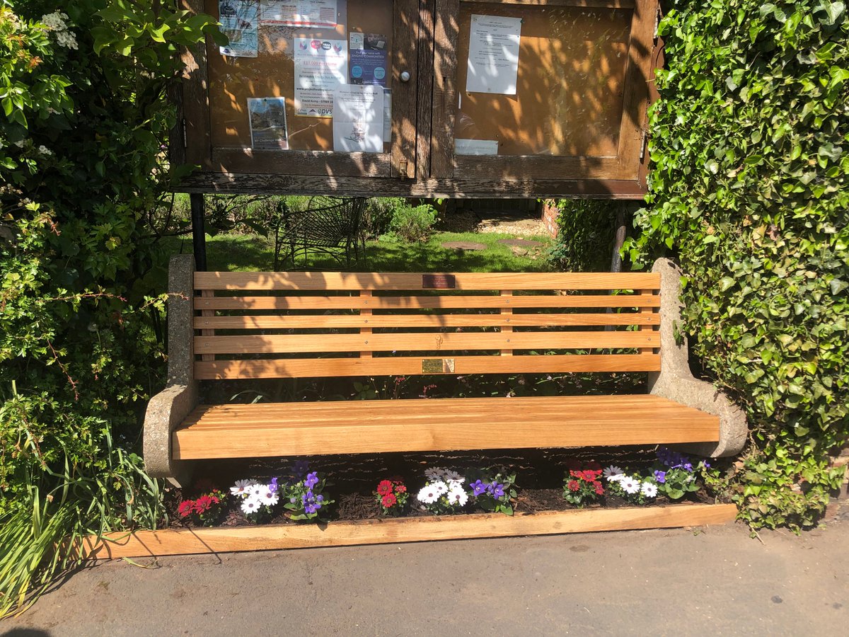 ShawandRiley's tweet photo. As a thank you to the villagers of Hessay for making @shawandriley &amp; @twentyfiveltd so welcome our craftsman have refurbished the Silver Jubilee bench for VE Day. 🇬🇧
_
#shawandriley https://t.co/AkHZLPiKpK