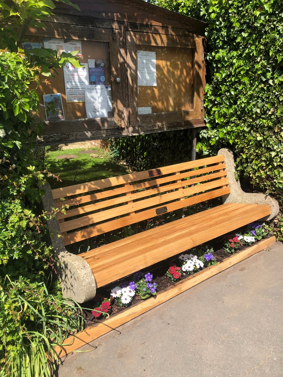 ShawandRiley's tweet photo. As a thank you to the villagers of Hessay for making @shawandriley &amp; @twentyfiveltd so welcome our craftsman have refurbished the Silver Jubilee bench for VE Day. 🇬🇧
_
#shawandriley https://t.co/AkHZLPiKpK