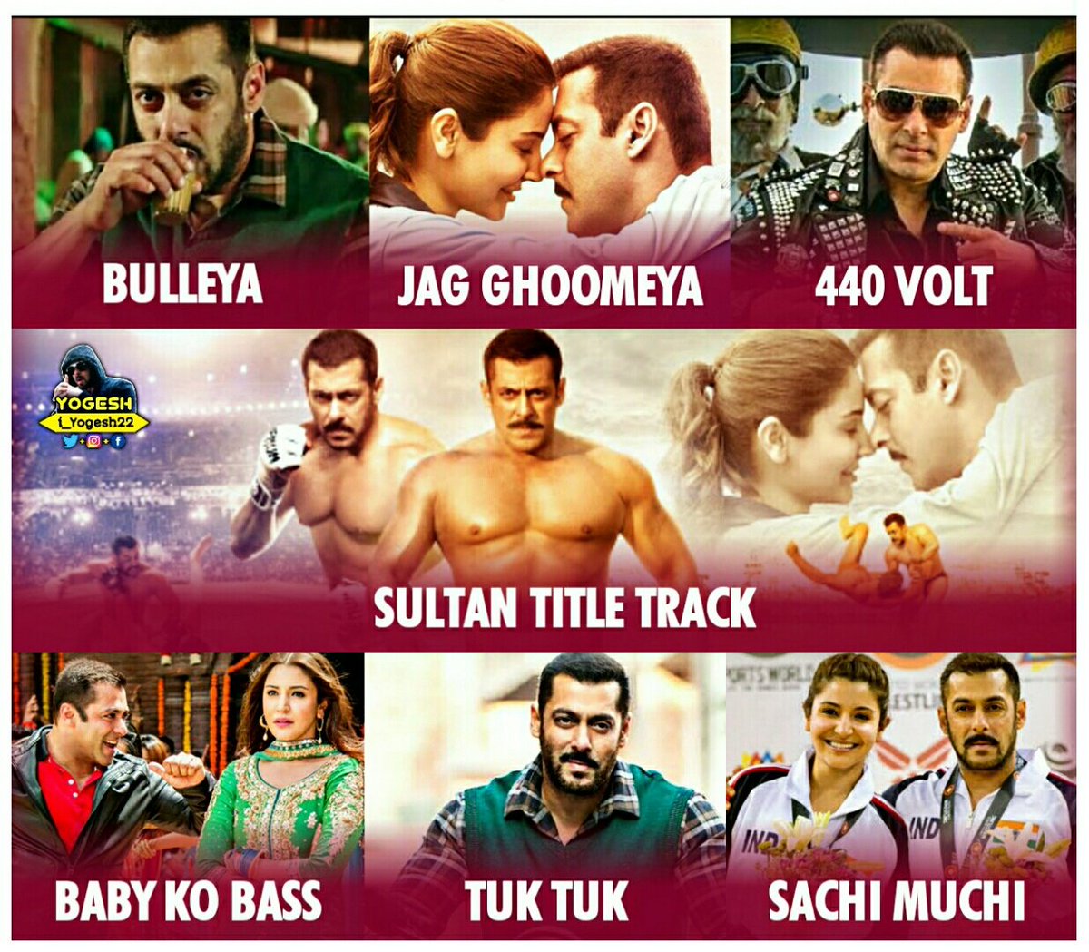  #4YearsOfSultanFilm's Music Album With 7 Songs & The BGM Was LEGENDARY! The Best!Easily One of The Best Albums of All Time, With Bulleya & 440 Volt Being My Favourite Songs!2016's BIGGEST CHARTBUSTER ALBUM, 2nd Besf Music Album of Last Decade After Bajrangi Bhaijaan(3/12)