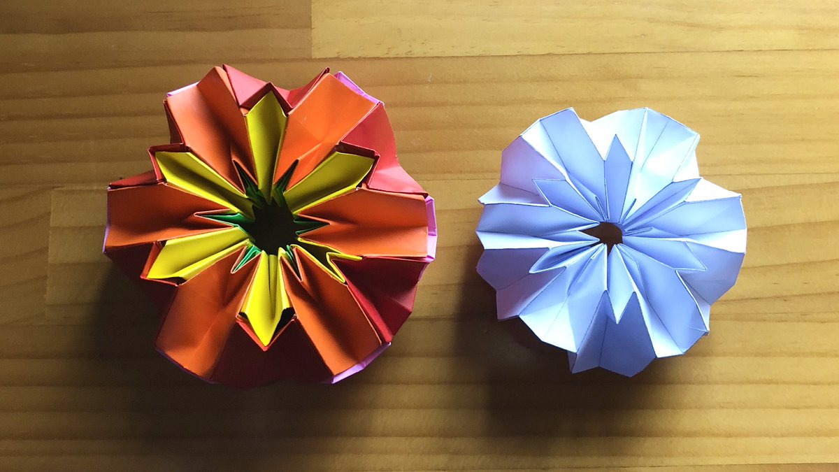 辻本京子 Kokko 粘土工房 Kokko Garden 今日 折り紙36枚で作る折り紙 万華鏡の作り方をyoutubeで公開したのですが なんと コピー用紙でも作ることができました もちろんくるくる回せます 折り紙万華鏡