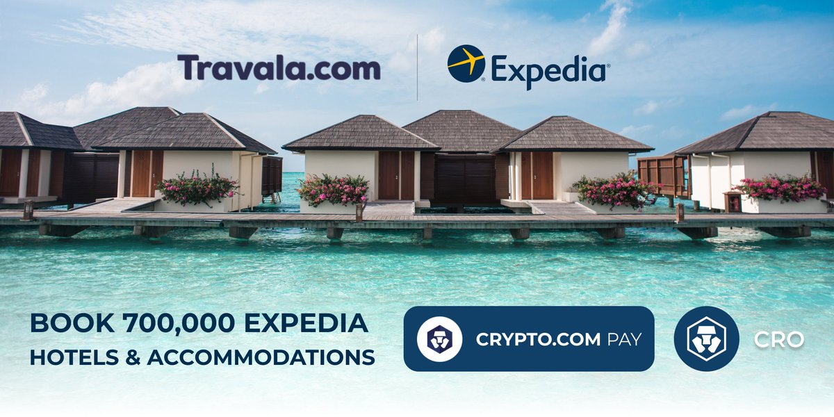 travalacom's tweet photo. #Travala Partners with #Expedia

Now you can book 700K hotels and vacation rentals on https://t.co/CL8FxAXFXS using https://t.co/286DzxxQ0B Pay &amp; #CRO

Best price guarantee on 2,000,000 properties and up to 10% back in Pay rewards

CoinTelegraph reports: https://t.co/50mWuSViGB https://t.co/jvK0NF0oSS