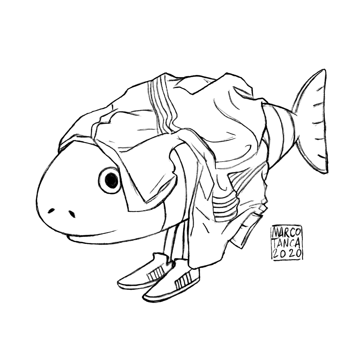 _marcotanca's tweet photo. Il #pesce Gino in tutto il suo splendore (?).
Matita per la quarta di copertina del volume "L'uomo dalle giacche #Adidas - Autobiografia cromatica 2010_2020".
Ultima settimana del #crowdfunding su @indiegogo per la stampa del mio nuovo #fumetto: https://t.co/aC1YuAQFiS https://t.co/nIIKA695x1