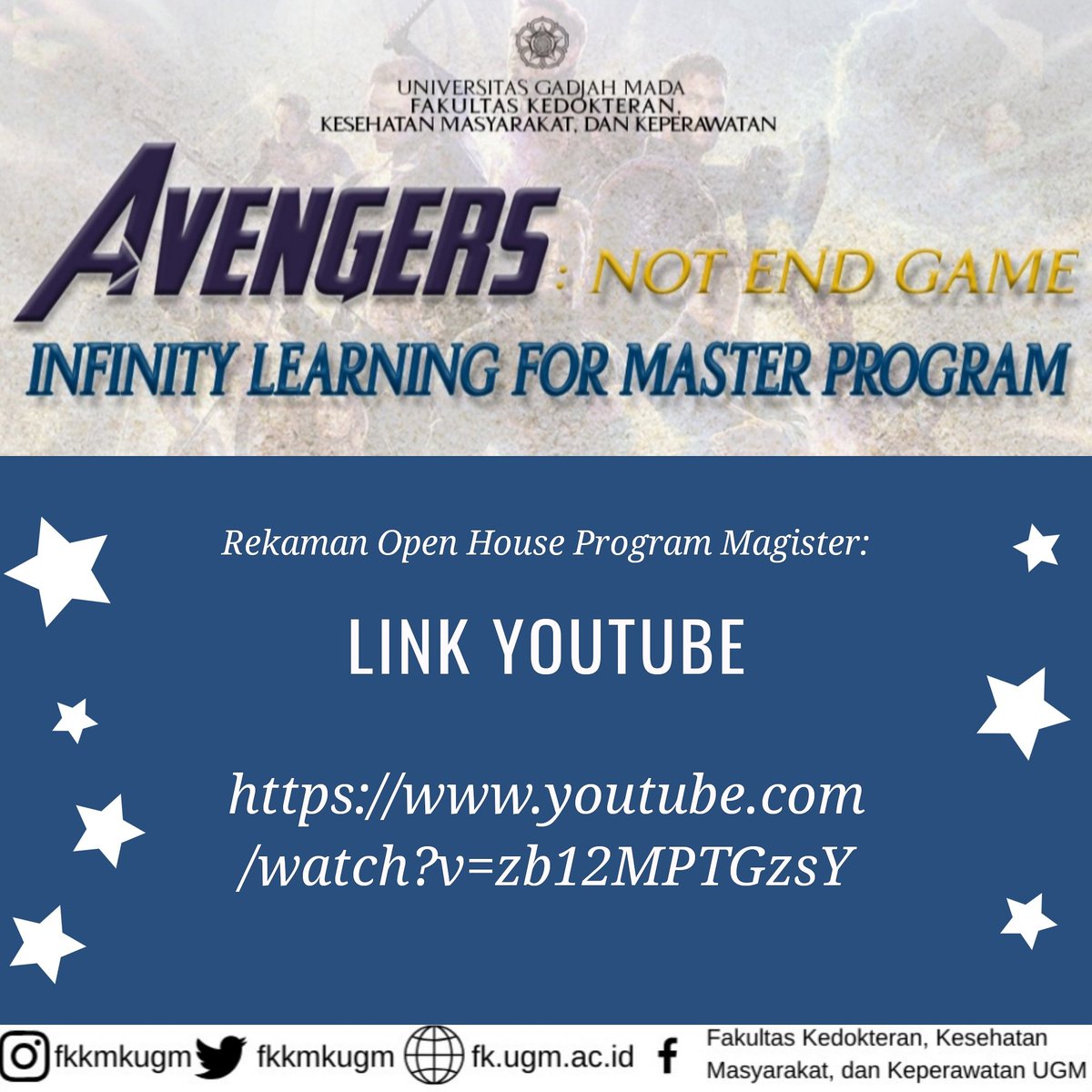 fkkmkugm's tweet photo. Mau tau lebih tentang Program Magister FK-KMK? Swipe up di ig story @fkkmkugm atau klik di highlight Talkshow.

#pascasarjanaugm #magisterugm #s2ugm #kedokteranugm #fkugm #fkkmkugm https://t.co/ekm3iZXOhl