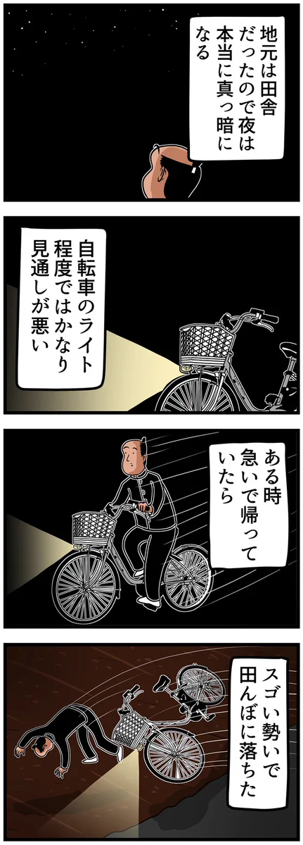 回避する術なし？！田舎の夜道を自転車で走っている時にありがちなこと？