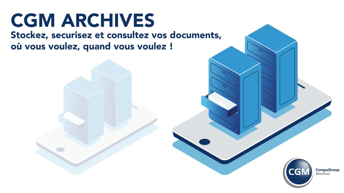 CGM_FR's tweet image. La solution CGM ARCHIVE 🗄️, destinée aux clients #AxiSanté et #HelloDoc, permet d&apos;exporter l&apos;intégralité de vos dossiers patients, pièces jointes incluses, sur une clé USB sécurisée 🔒. Ils sont consultables de n&apos;importe quel poste 💻📱, à tout moment 🕔 ! bit.ly/2Z2si1w