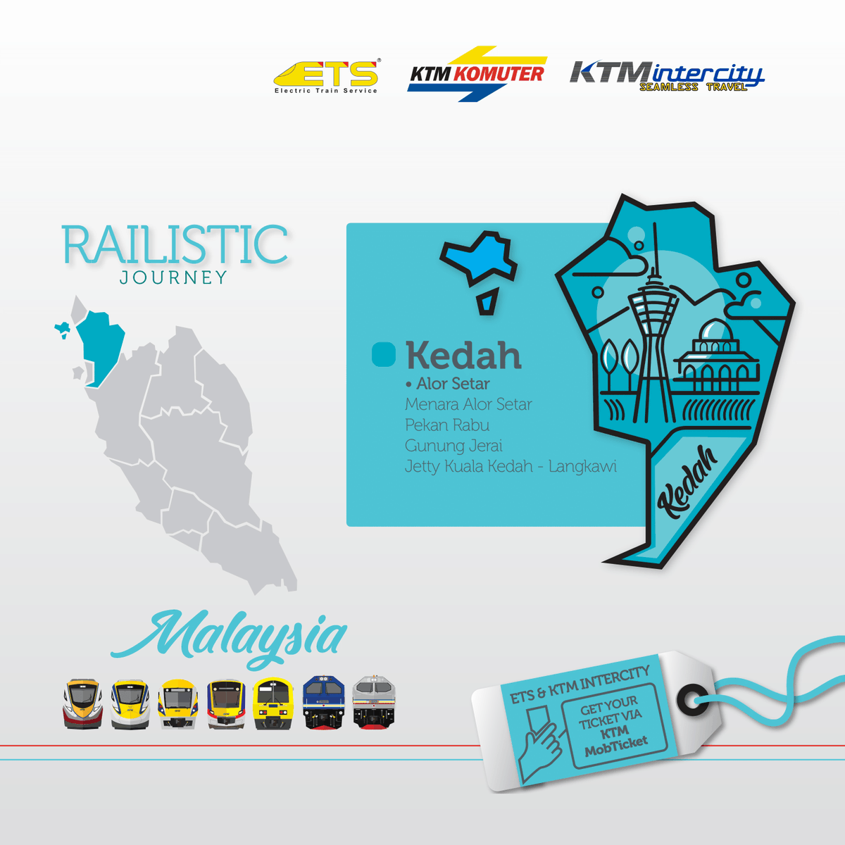 ktm_berhad's tweet photo. #RailisticJourney - Kedah
Hangpa tau tempat menarik dekat Kedah? cuba hangpa share dekat ruangan komen mana tau kami boleh pi sekali.
#KTMB #ETS #Komuter #Intercity #SkyparkLink #KTMKargo #StaySafe #orangkeretapi #kawalankendiri #PlaceOfInterest https://t.co/CqgTMpaMnM