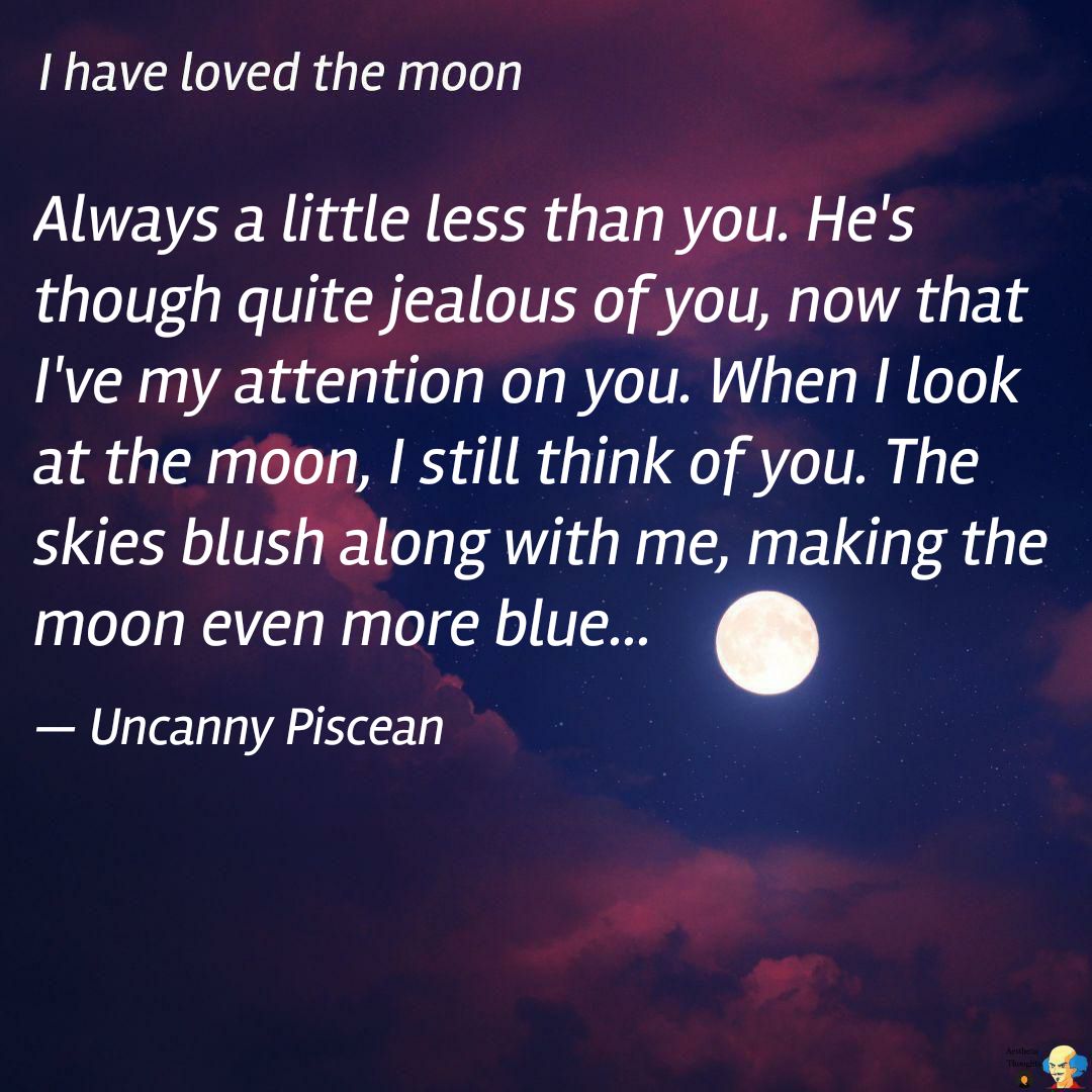 uncanny_piscean's tweet photo. OPEN FOR COLLAB✨ #atihavelovedthemoon
• A Challenge by Aesthetic Thoughts! ♥️
#astheticthoughts
#poetry #yqaestheticthoughts #yourquoteandmine
Collaborating with Aesthetic Thoughts
Collaborating with YourQuote Baba https://t.co/7q42tsfN7x