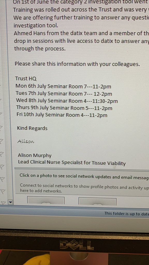 How are you getting in with the category 2 investigation tool? We’ve got some drop in sessions at HQ starting today until Friday to answer any questions or to run you through the process! Come and pay us a visit 😁 @MidYorkshireNHS @DosMyht @DomMyht @AauPgh @davidfmelia