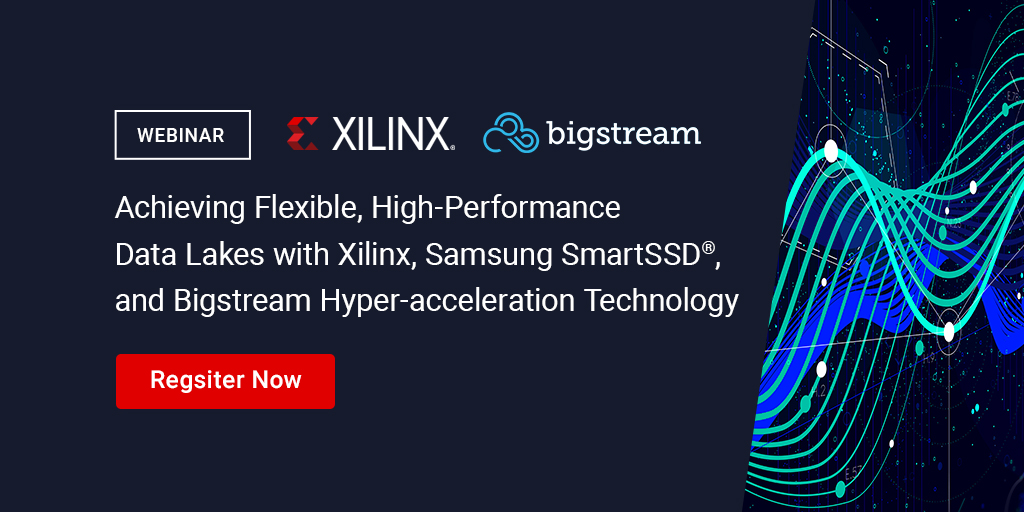 AMDembedded's tweet photo. Webinar replay! Learn how to yield high-performance results from your #datalake in our upcoming #webinar with @bigstreamHaL. Sign up here: https://t.co/RfK5kXRtgM 

#Alveo #SmartSSD https://t.co/vjvwfZViCl