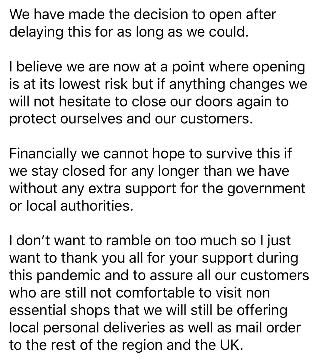 beyond_vinyl's tweet photo. “Reopening Announcement”
We will reopen from Friday 10th July 2020 (Reduced Days/hours)
Please read the full announcement attached...
@RSDUK @bbcnewcastle @Tim_Burgess @NewcastleNE1 @BBC6Music @ChronicleLive @RecordTokens #storereopening #vinylstore #rsd #beyondvinyl #COVID19 https://t.co/MskEwU8kYX