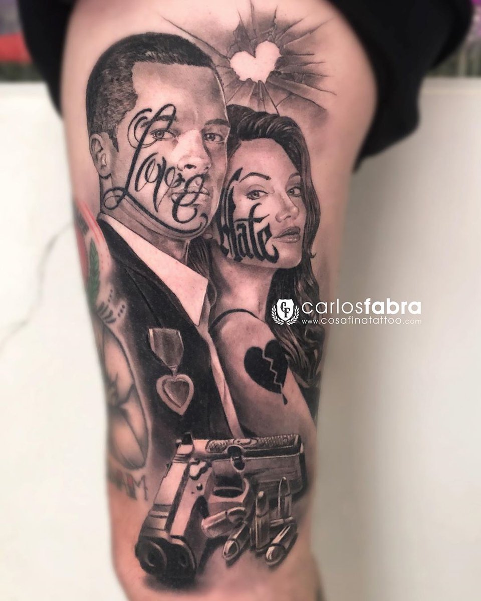 Killer Ink Tattoo Dope Love Hate Work By Carlos Fabra With Killerinktattoo Supplies Killerink Tattoo Tattoos Bodyart Ink Tattooartist Tattooart Blackandgrey Blackandgreytattoo T Co I7rdnribjv