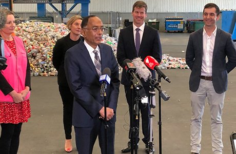 Hey  @sussanley Today you announced another $200 million for recyclingI've got a few questions for you....just want to make sure I've got my facts right.This announcement was made at The Pact Group, right?Here's a pic of you, Trevor Evans & Sanjay Dayal at Pact #auspol