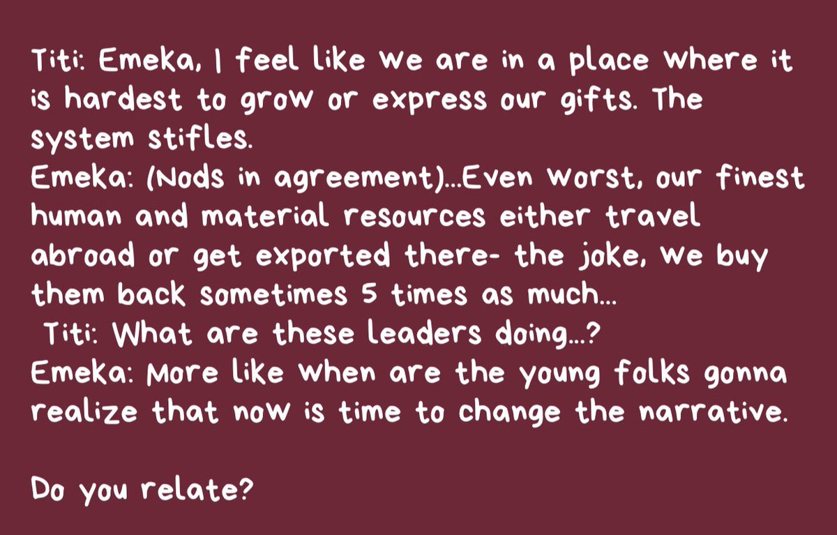 iamdrshine's tweet photo. A short excerpt from my mind...How do we get young people like us to wake up and change the narrative? How? Unless we do, we can complain all we want... https://t.co/ngyTXOzbHv