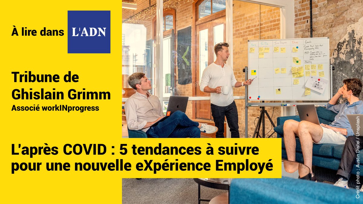 "Avec le télétravail forcé lors du confinement et le retour au bureau sous protocole, l’expérience employé progresse de plusieurs années en quelques mois..." A lire dans <a href="/LADN_EU/">L'ADN 🧬</a> : une tribune de <a href="/ghislaingrimm/">Ghislain GRIMM</a>, associé workINprogress. ladn.eu/adn-business/a… #RH #DRH #innovation
