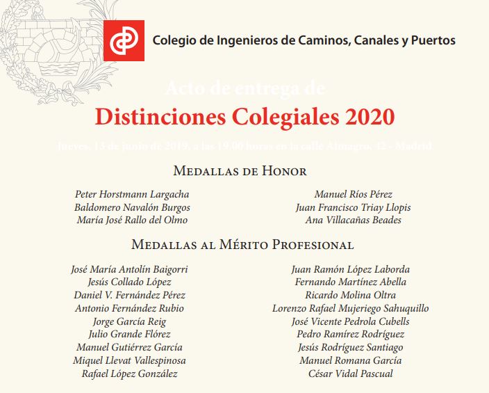 Colegiocaminos's tweet photo. Distinciones Colegiales 2020

Enhorabuena a tod@s los premiados.

Debido a la situación motivada por la pandemia, el acto de entrega de Medallas y Premios Colegiales 2020 se realizará con todas las garantías de seguridad cuando proceda.

Seguiremos informado al respecto. https://t.co/EejvAoDVtm