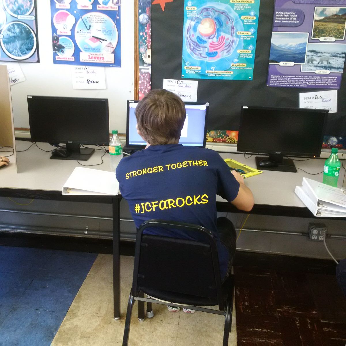 JCFAedu's tweet photo. Welcome back JCFA East students! Day one of the 20/21 school year. #JCFAROCKS! https://t.co/yjzFwcJNkd