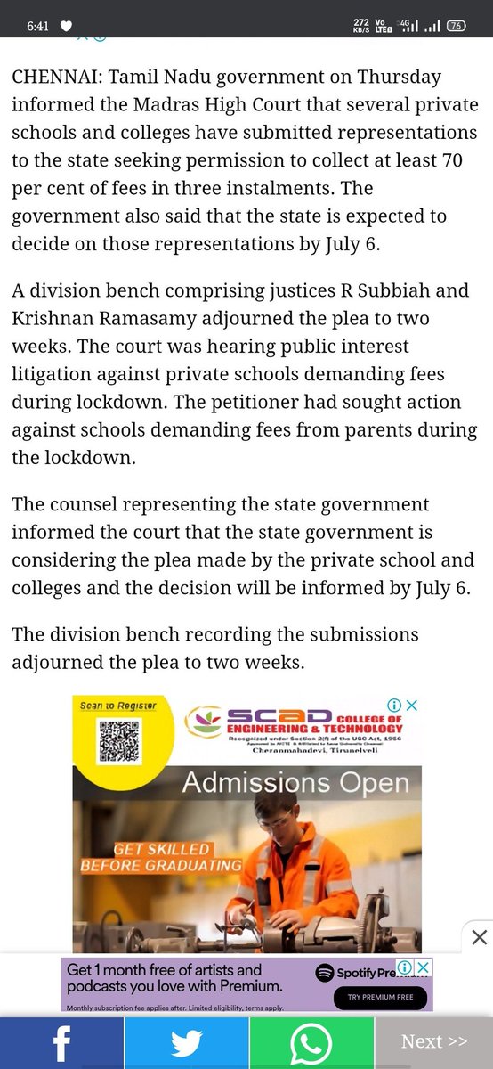 ayan_varma's tweet photo. Please dont collect fee from students untill the lockdown ends, we are nit ready to pay fee in this situation please think about our parents situation @SBadithulu @SIMATS_Univ
 #dontforcestudentsforfee 
#SaveSaveethaStudentsFromForcedCollegeFees @PMOIndia https://t.co/NNN3GXXd8a