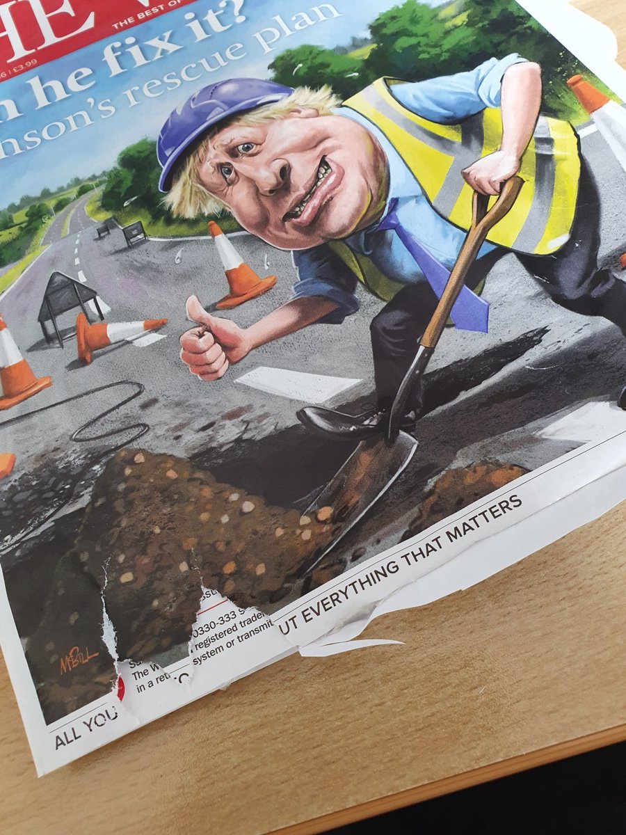 JudeHossack's tweet photo. @TheWeekUK Great idea on the recyclable packaging - any chance you could use less glue though? This is what my copy looked like by the time I wrestled it out of the wrapper..... https://t.co/XPFPLwPPdk