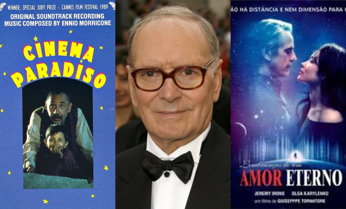#EnnioMorricone faleceu nesta manhã aos 91 anos. Seu último trabalho no cinema foi a obra italiana 'Lembranças de um Amor Eterno' (2016). Quais das composições do italiano, vocês guardam na memória? #CinemaParadiso #OsIntocaveis #Os8Odiados