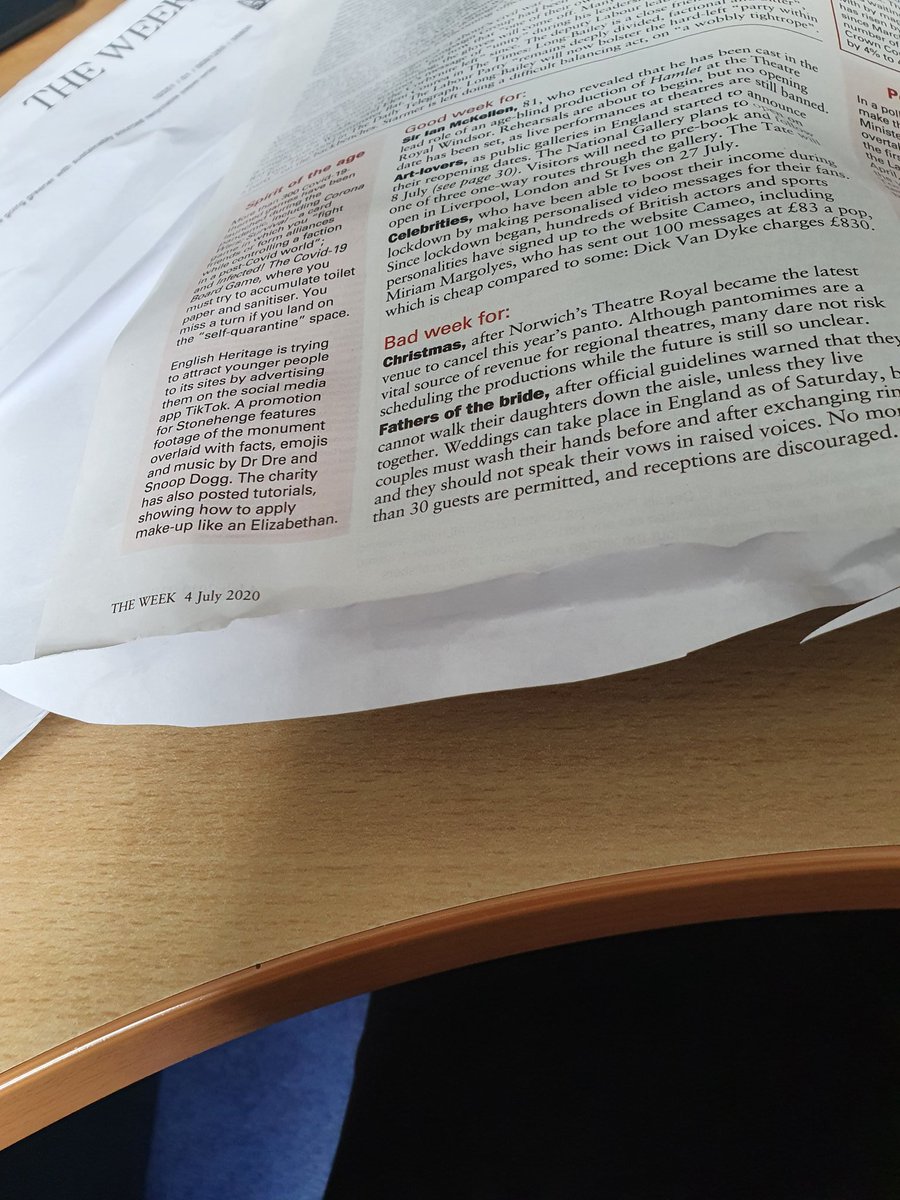 JudeHossack's tweet photo. @TheWeekUK Great idea on the recyclable packaging - any chance you could use less glue though? This is what my copy looked like by the time I wrestled it out of the wrapper..... https://t.co/XPFPLwPPdk