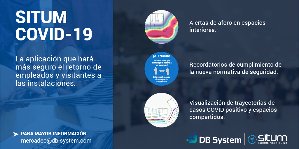 dbsystemcol's tweet image. Logra un retorno seguro a las actividades para tus colaboradores y clientes, con nuestra solución de geoposicionamiento indoor, una tecnología que resuelve buena parte de la problemática a la que se enfrenta diferentes sectores de la industria.
#Situm
#Covid19
#app