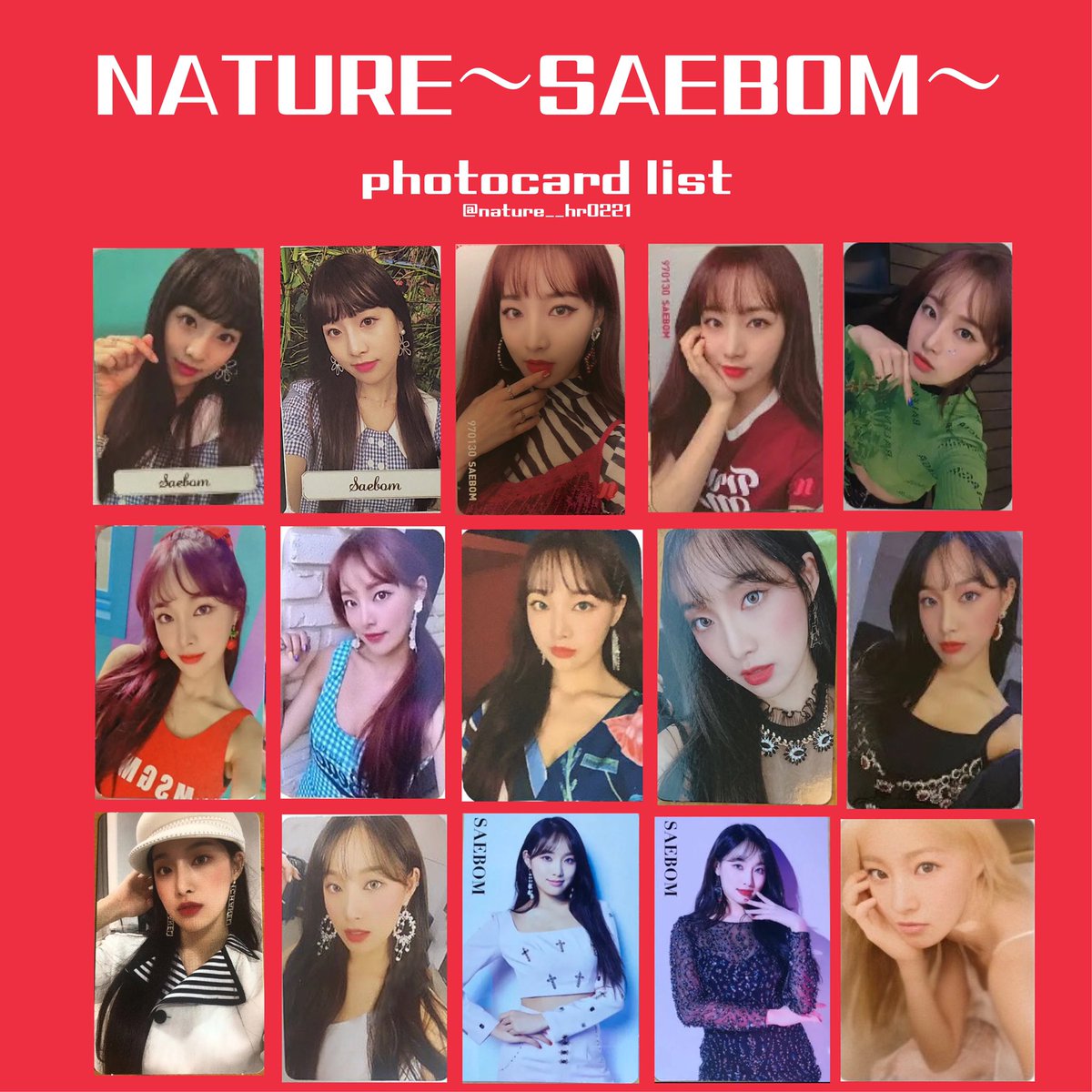 NATURE セボム SAEBOM I'm So Pretty CD トレカ 白