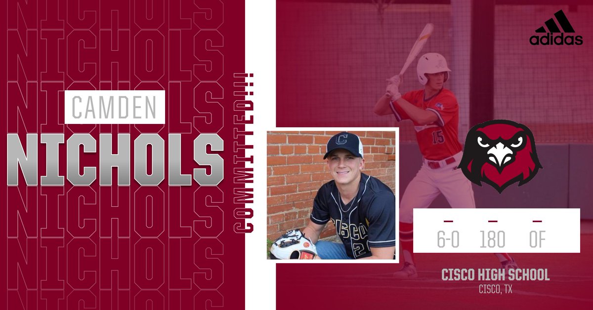 McMurryBaseball's tweet photo. Welcome to the War Hawk Family @nichols_camden!!! https://t.co/8qO8pVBnY7