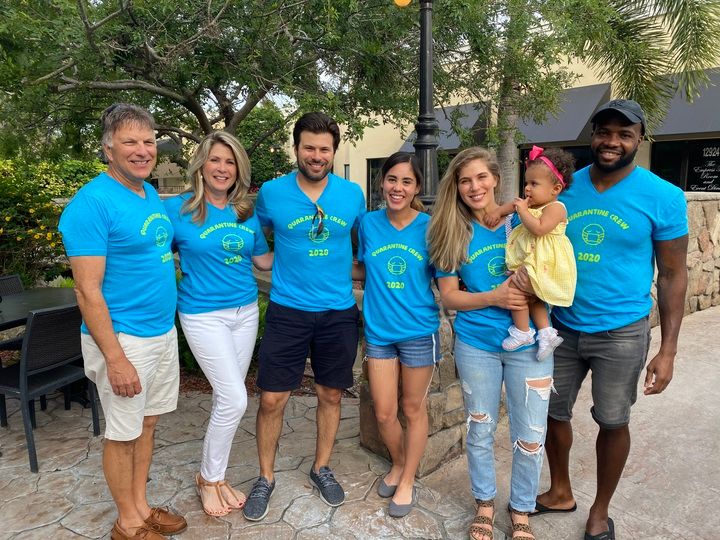 customink's tweet photo. Congratulations to our #InkoftheWeek winners, "Quarantine Crew!" This family created these shirts in memory of the three months they've spent in quarantine together. We appreciate your dedication to social distancing! https://t.co/pVetpQb7xW