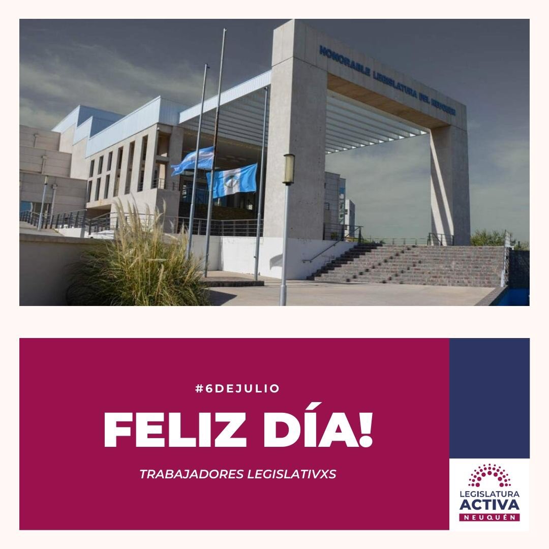 FELIZ DÍA A TODAS Y TODOS LXS LEGISLATIVOS

✅Gracias por acompañar en estos momentos y mantener ACTIVA nuestra Legislatura

✅Gracias por la responsabilidad y el compromiso, trabajando al servicios de cada neuquina y neuquino

✅Gracias por ser parte de este gran equipo!