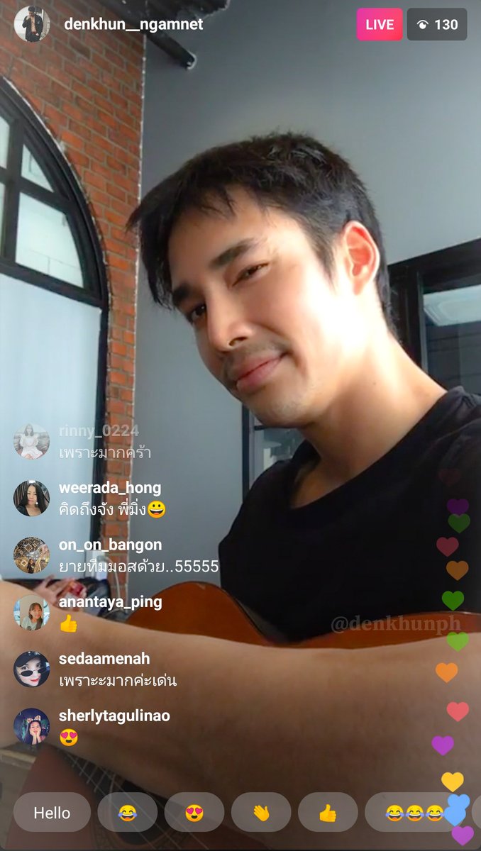 denkhunph's tweet photo. Our Dearest @Denkhun_ngamnet went on Live via Instagram around 3PM Manila time and sang us lovely songs accompanied by his guitar 😍 https://t.co/DpXMQGRaE1