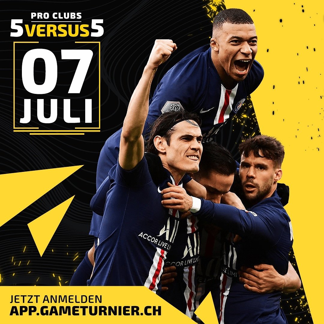 GameTurnier's tweet photo. 🔥PRO CLUB🔥
➡️Morgen starten wir in die zweite Runde der Pro Club Series!
🎮Gezockt wird Pro Club 5v5!
📟 Um 19:30 startet das Check-In
💰 Winner takes it all!
Infos auf - https://t.co/y1cMxigFK3
#gtcrew #proclub #5v5 #gtfamily https://t.co/9ImlaCVlLS