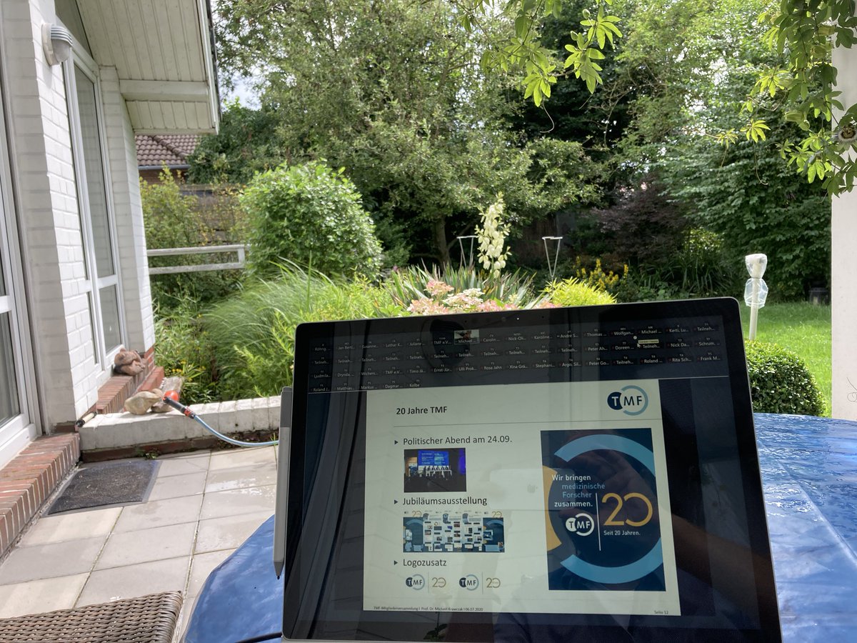RainerRohrig's tweet photo. Vielen Dank für die Wahl in den Vorstand und das Vertrauen für eine dritte Amtszeit!

Vielen Dank auch an die Vetreter*innen der Mitgliedsverbünde für die Teilnahme an der virtuellen Mitgliederversammlung und die @TMF_eV Geschäftsstelle für die gute Vorbereitung! https://t.co/xGQ8PH6kWz